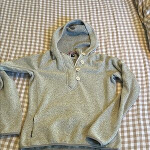 The North Face Light Gray Button-Up Hoodie